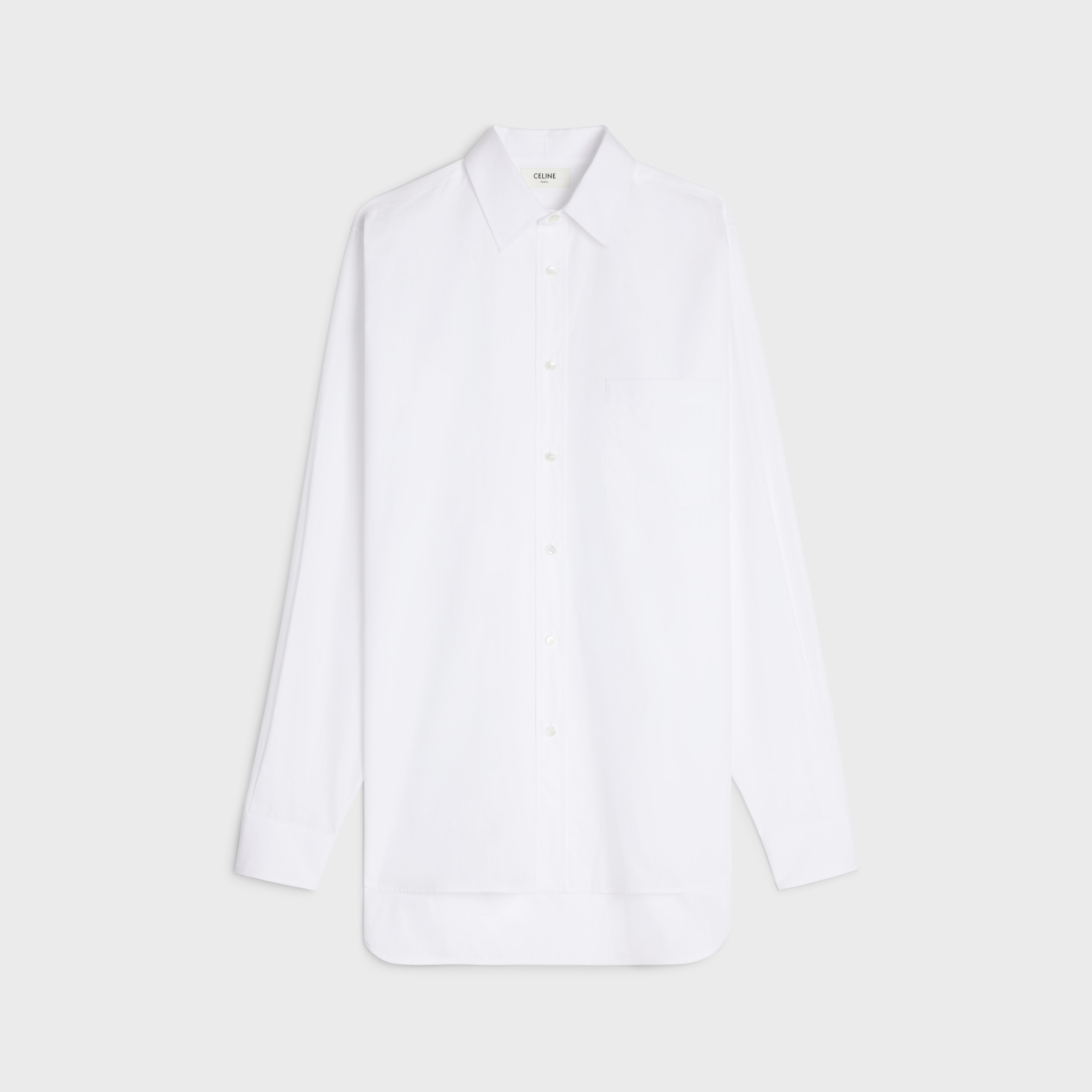 loose shirt in cotton poplin - 1