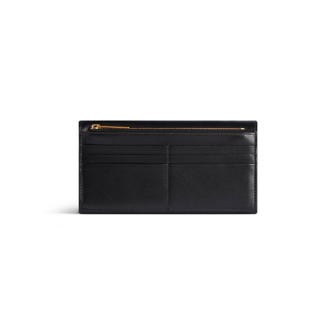 Women's Envelope Long Wallet With Card Holder in Black - 2