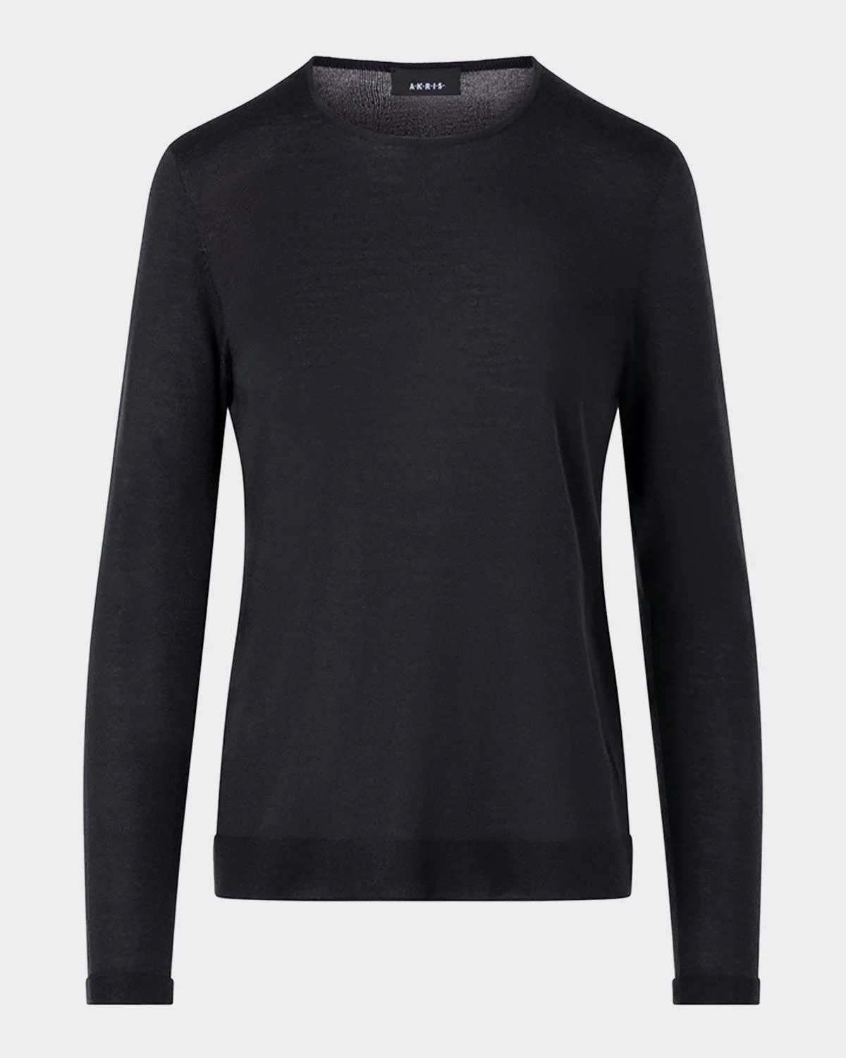 Cashmere-Silk Fine Gauge Knit Sweater - 1