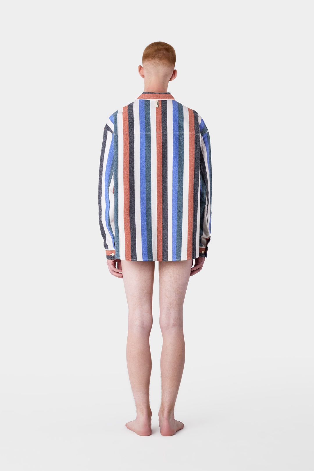 OVER SHIRT W/ POCKETS / flannel / multicolor stripes - 7