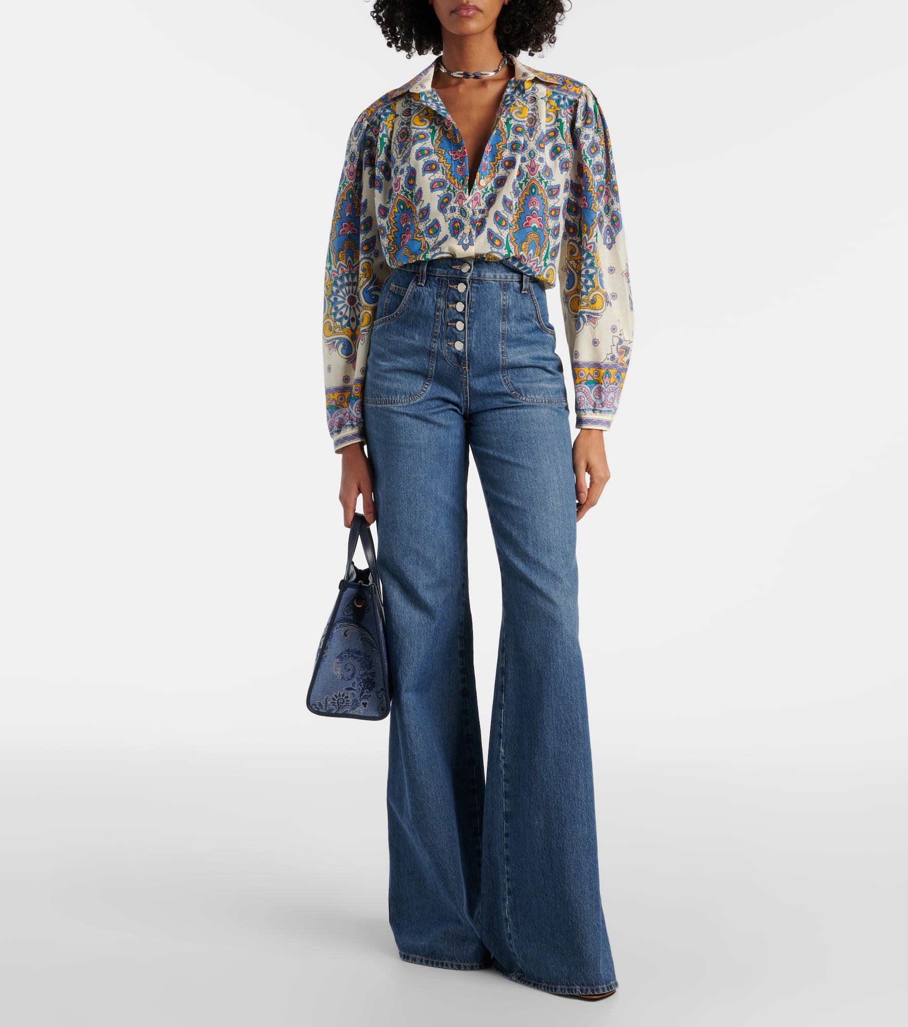 Paisley cotton and silk shirt - 2