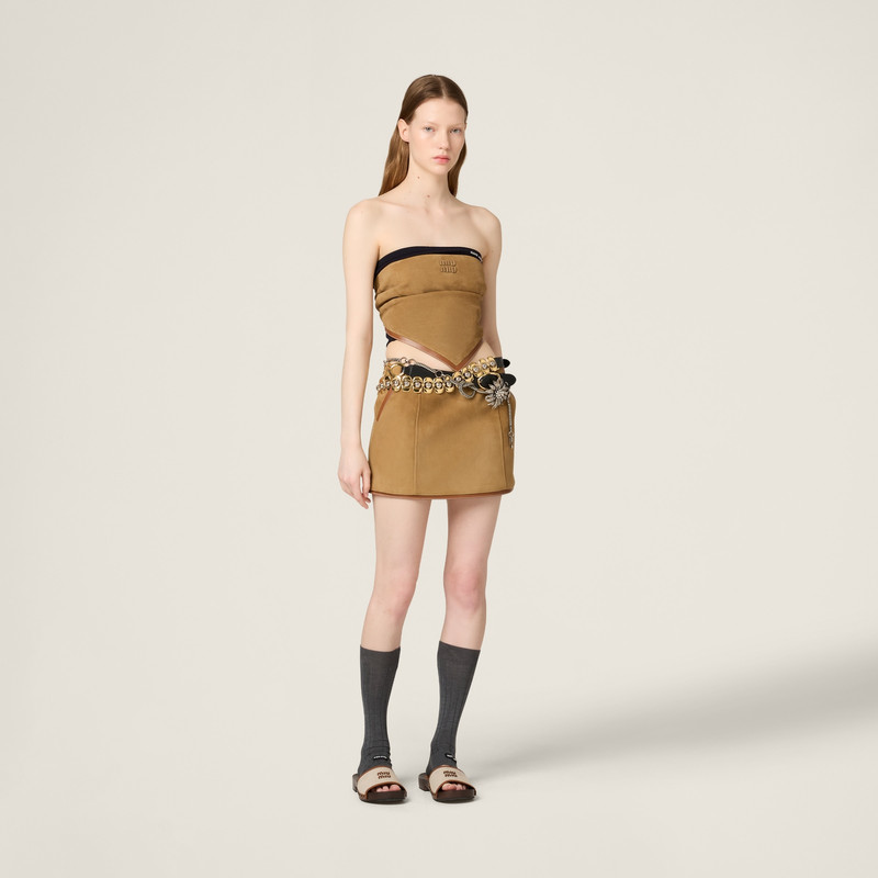 Miu Miu Suede bandana top outlook