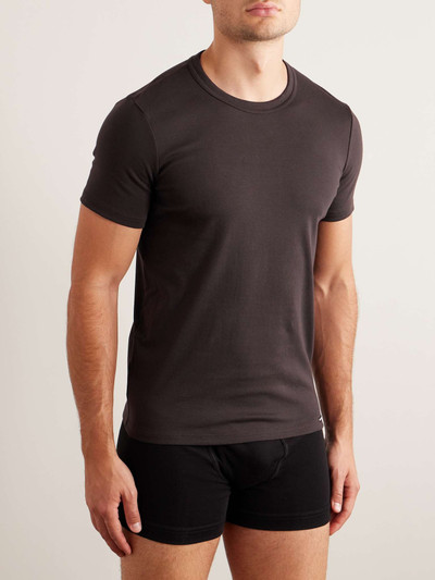 TOM FORD Logo-Appliquéd Stretch-Cotton Jersey T-Shirt outlook