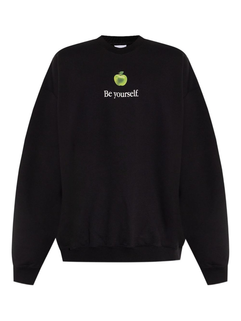 apple-print sweatshirt 1