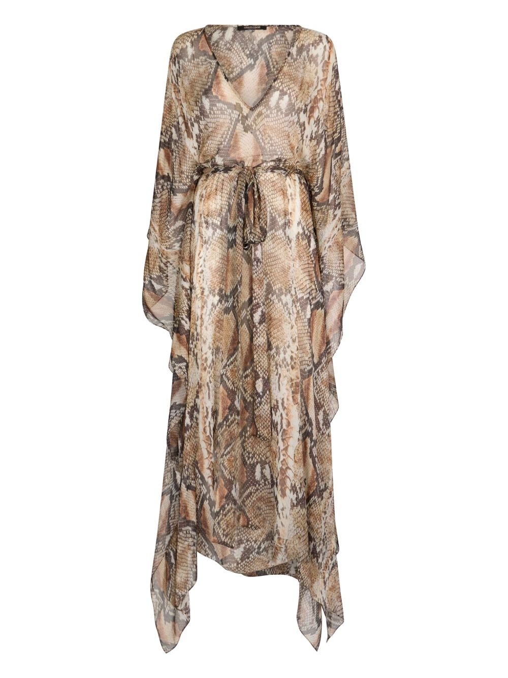 snakeskin-print dress - 1