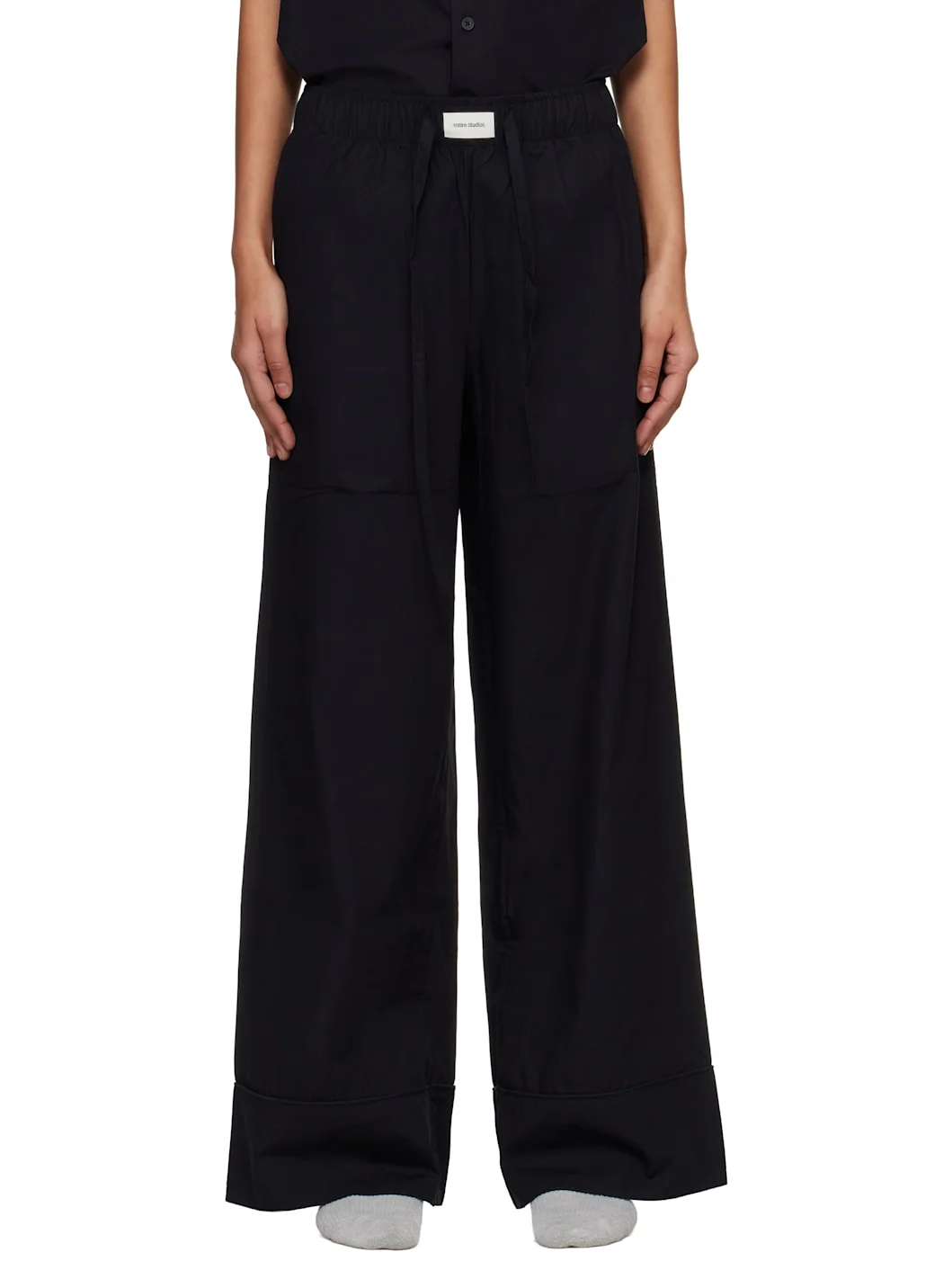 Black Pajama Lounge Pants - 1