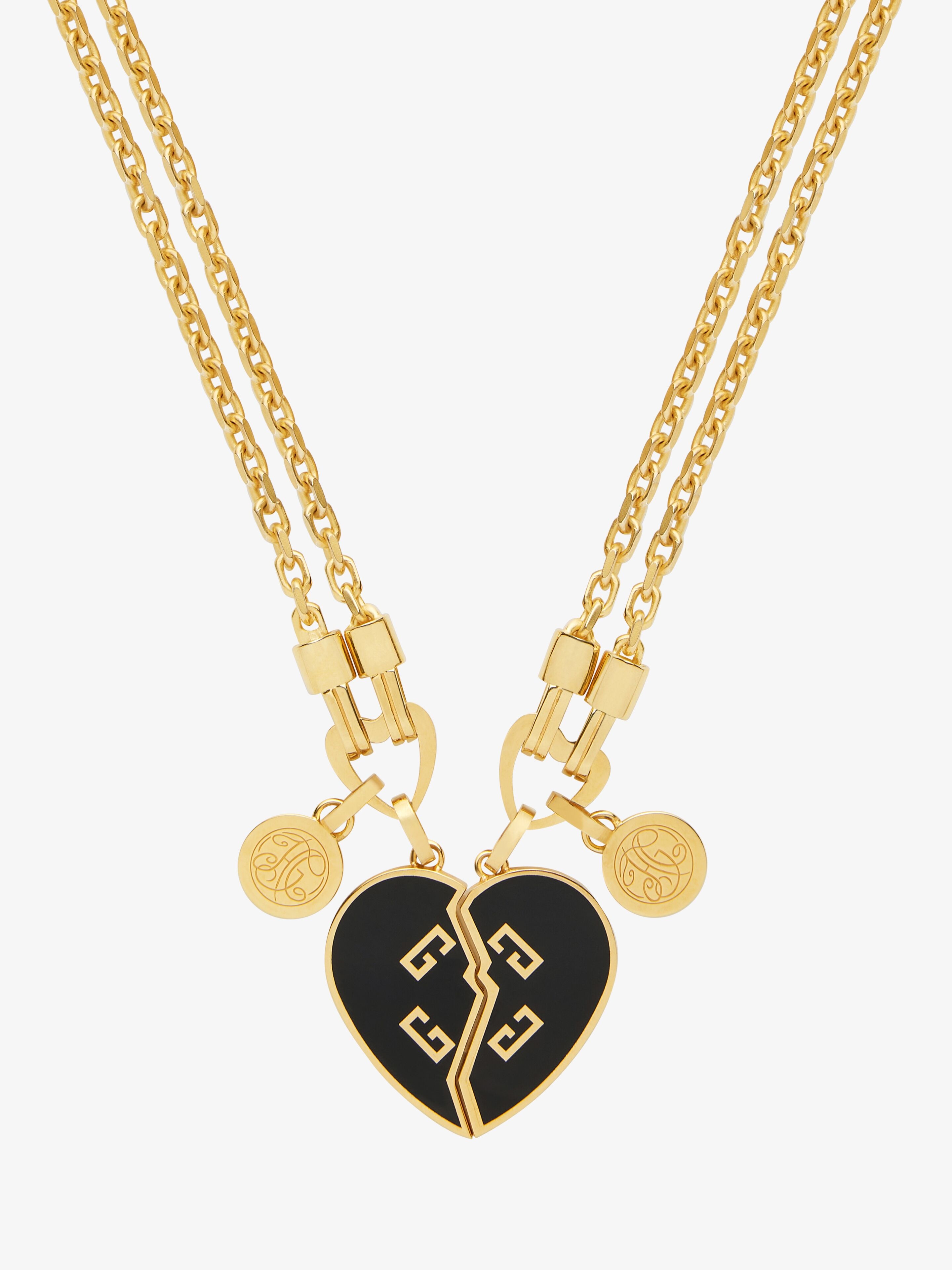 SEPARABLE HEART NECKLACES IN METAL AND ENAMEL - 5