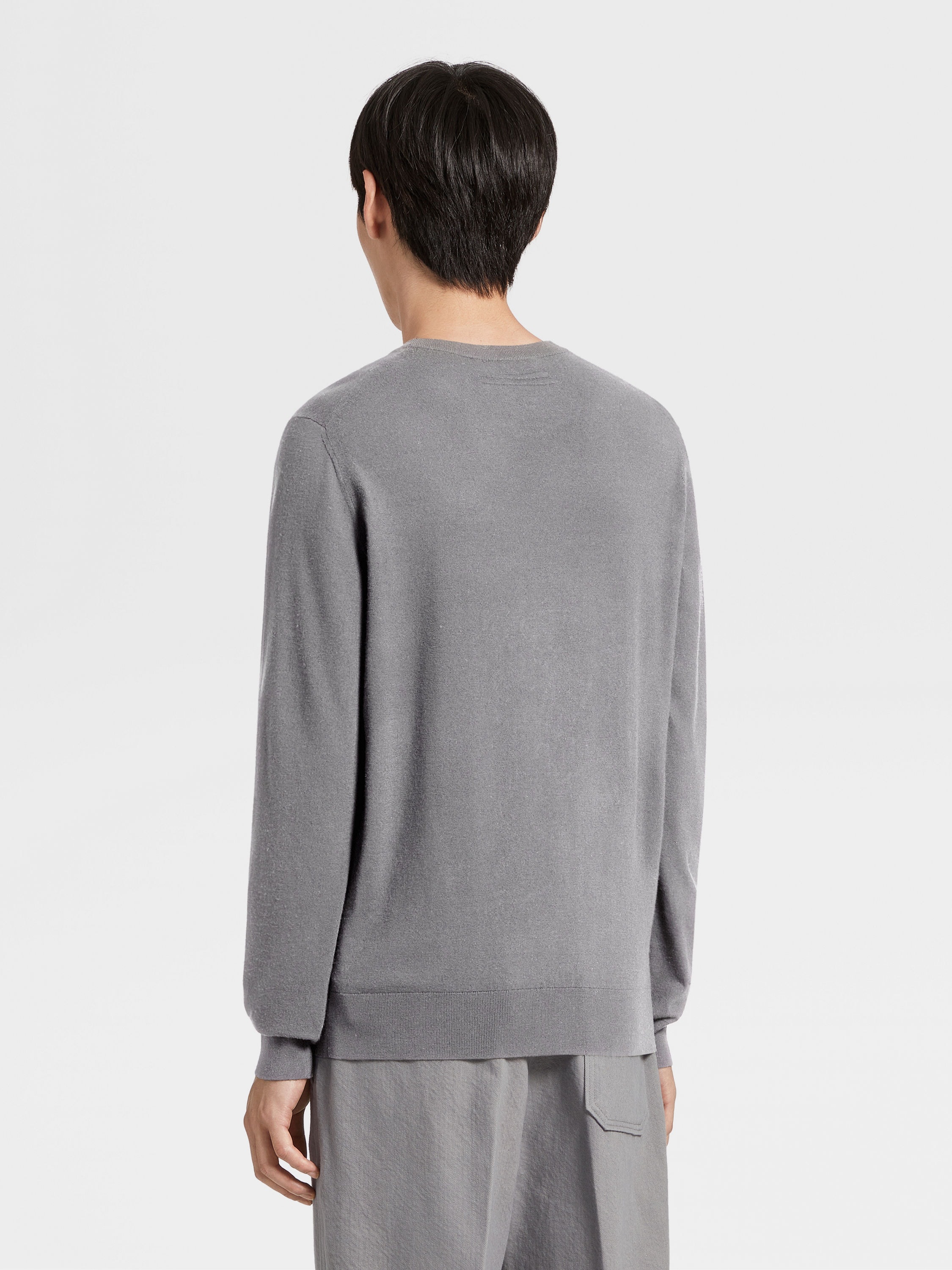 DARK GREY 12MILMIL12 WOOL CREWNECK - 3