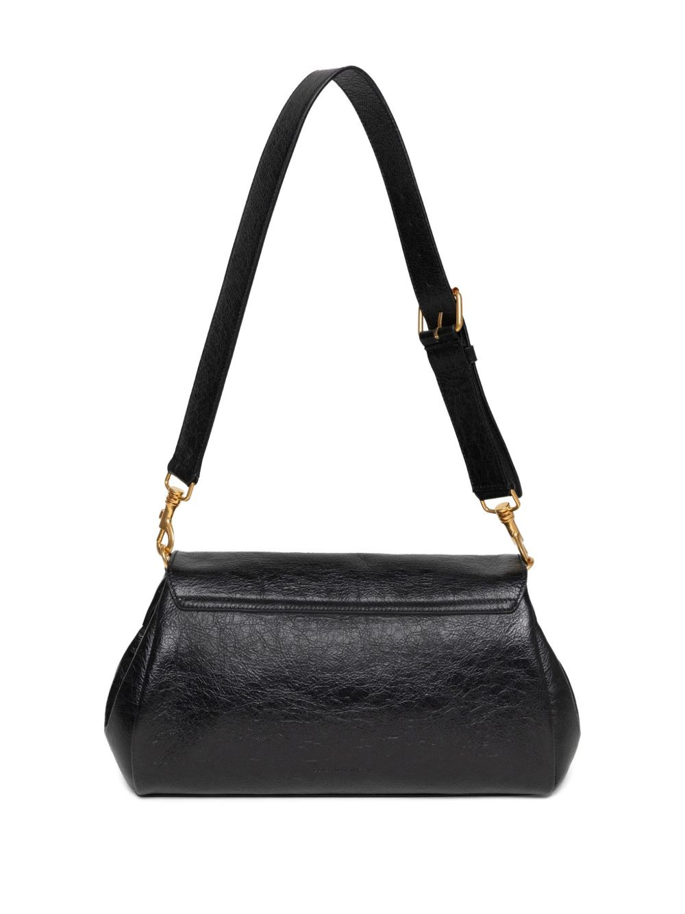 buckle-fastening leather shoulder bag - 4
