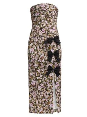 Women's Violetta Floral Bandeau Sheath Dress - Green - 1