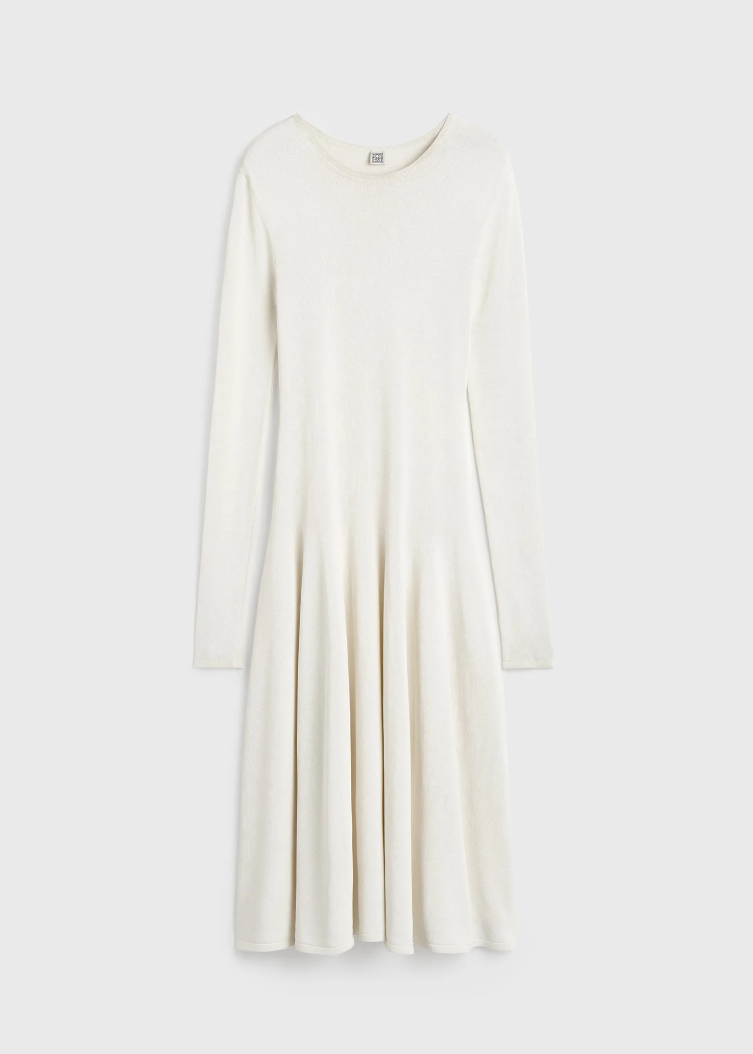 Sculpted knit dress off-white - 1