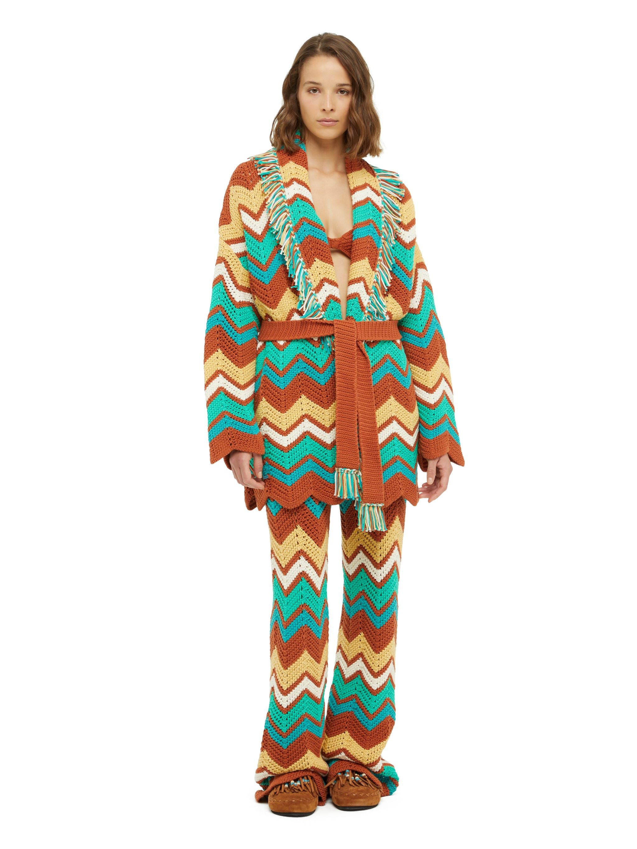 Kaleidoscopic Chevrn Cardigan - 5
