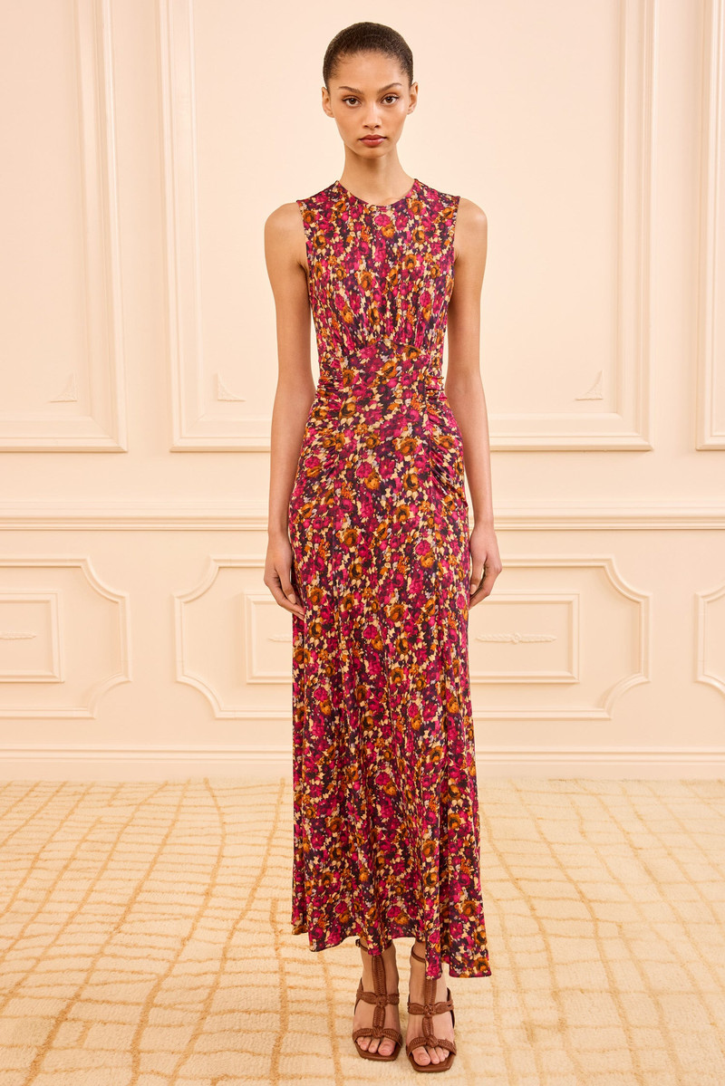 ULLA JOHNSON Lana Ruched Jersey Dress outlook