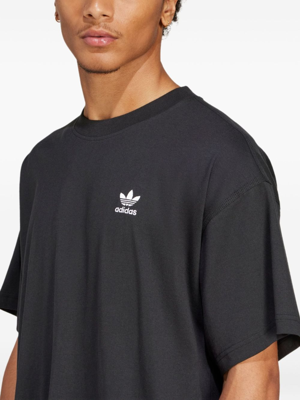 logo-embroidered cotton T-shirt - 4