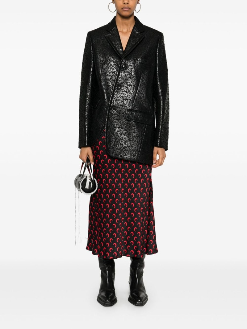 Comme Des Garçons embossed asymmetric blazer outlook
