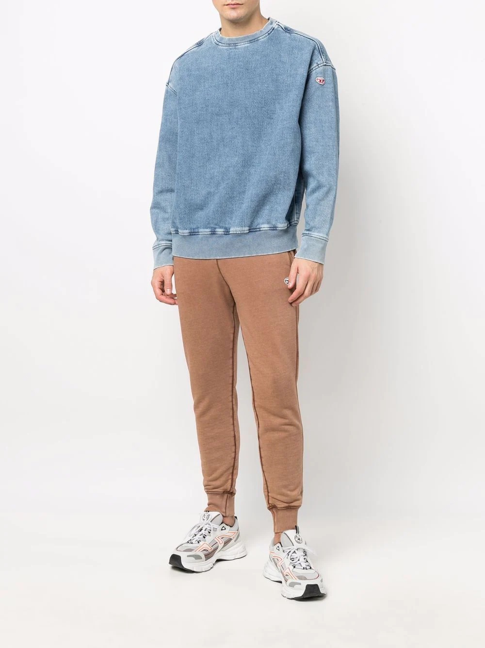 washed-denim sweatshirt - 2