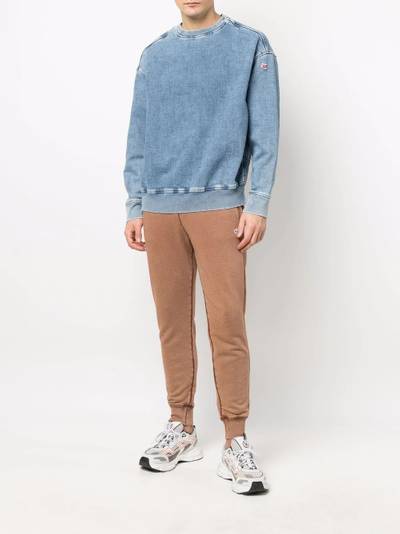 Diesel washed-denim sweatshirt outlook