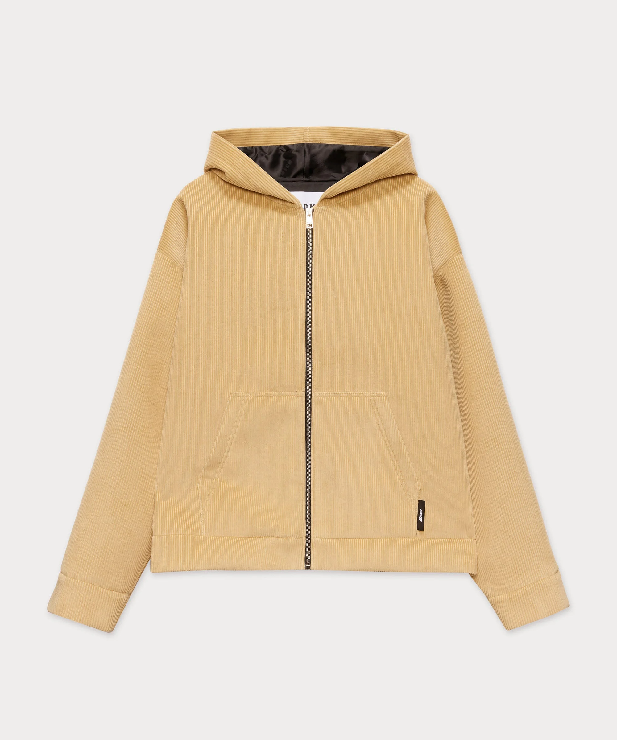 Beige jacket in scubbato velvet - 1