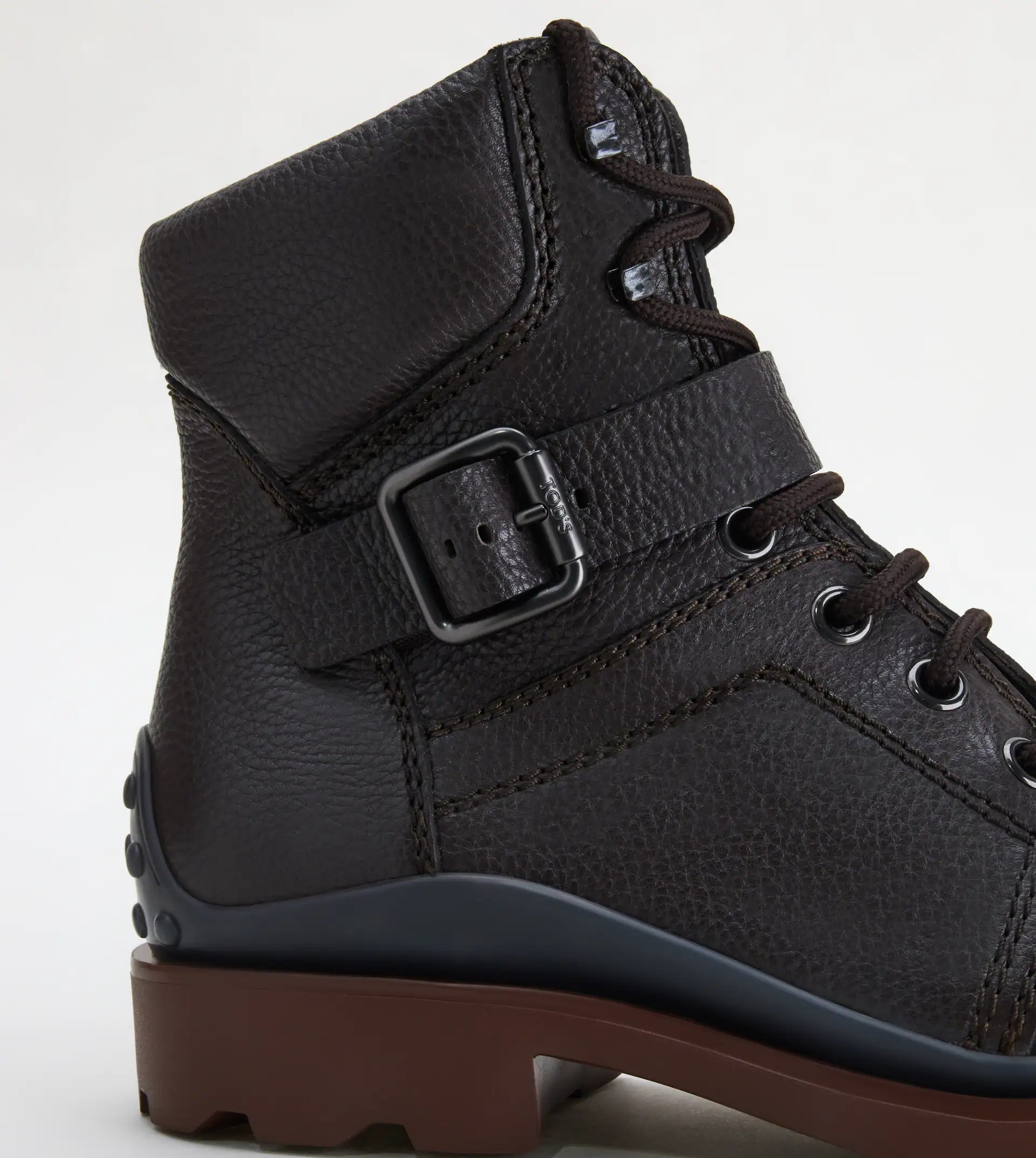 ANKLE BOOTS IN LEATHER - BROWN - 8