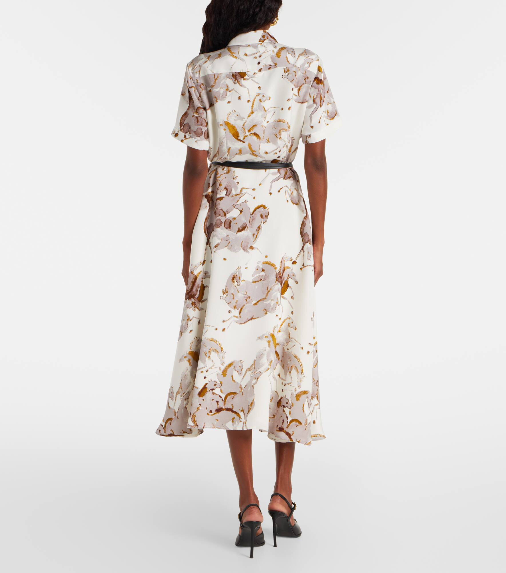 Kiera printed silk shirt dress - 3