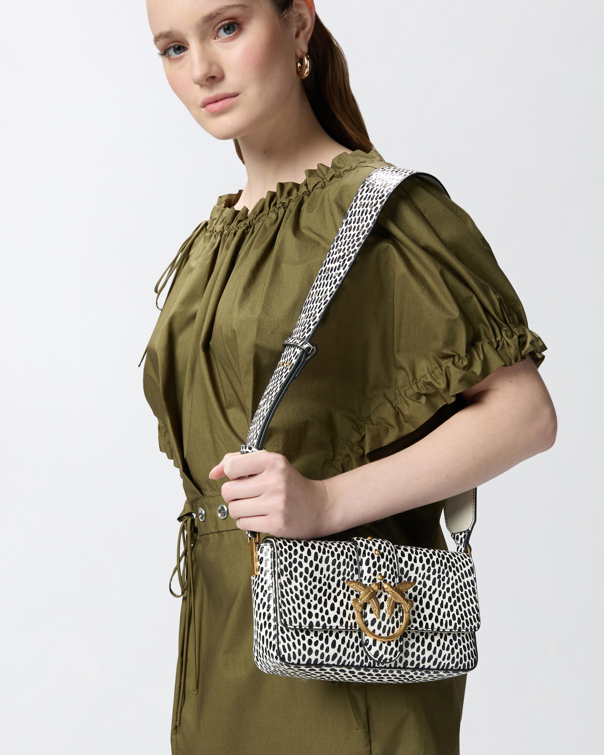 SOFT MINI LOVE BAG REPTILE POLKA DOTS BAG WITH SHOULDER STRAP - 5