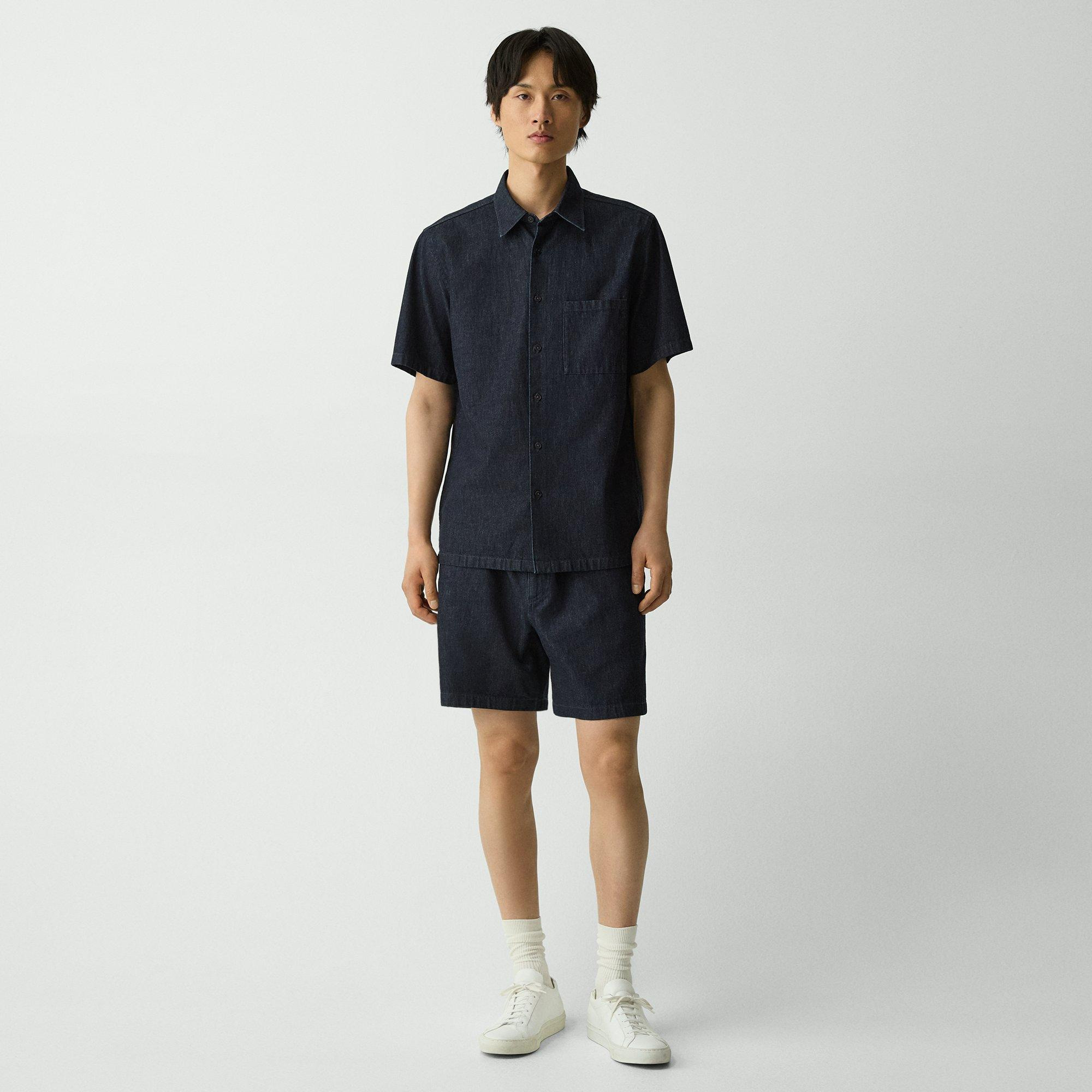 Noll Short-Sleeve Shirt in Summer Denim - 6