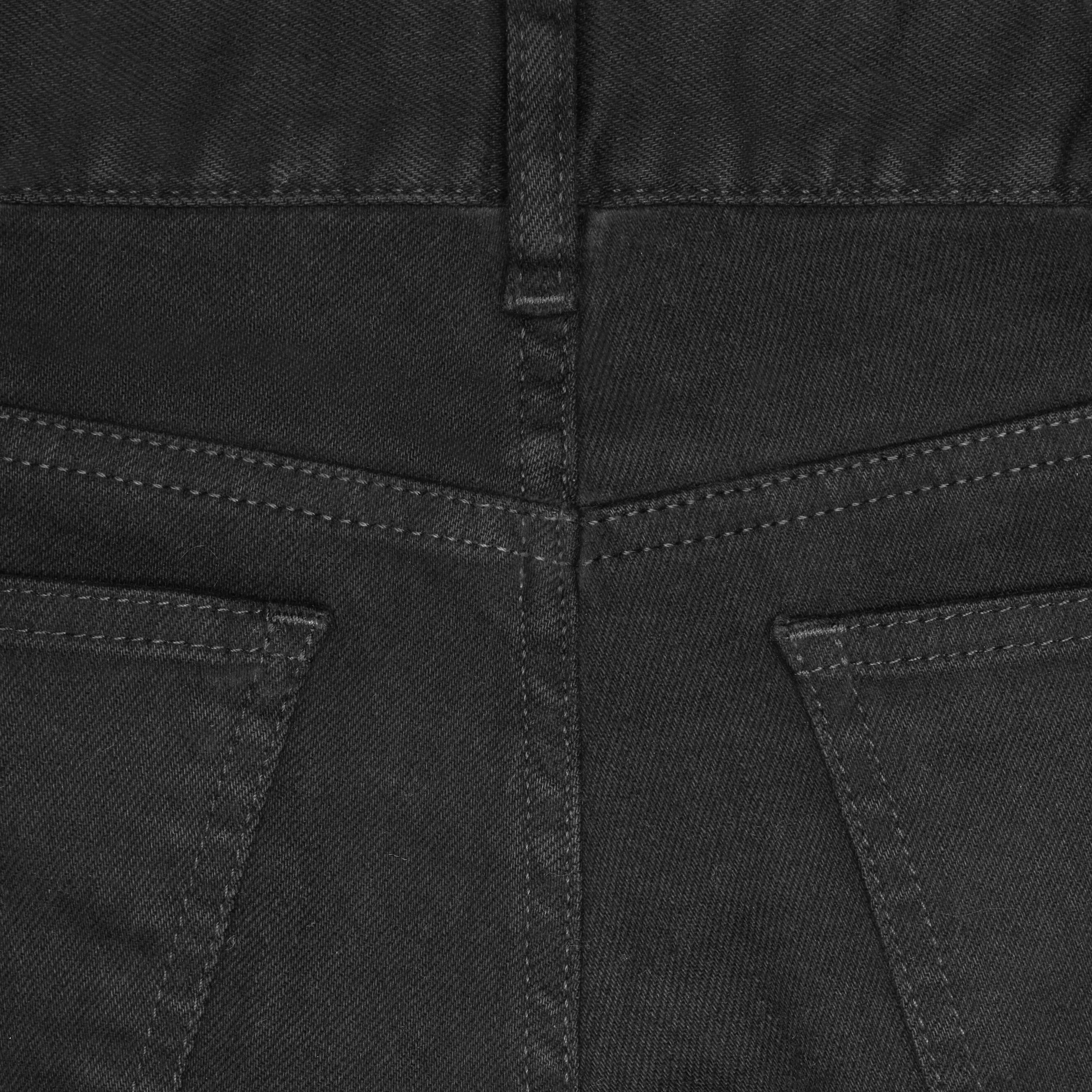 skinny jeans in pure black stone wash denim - 4