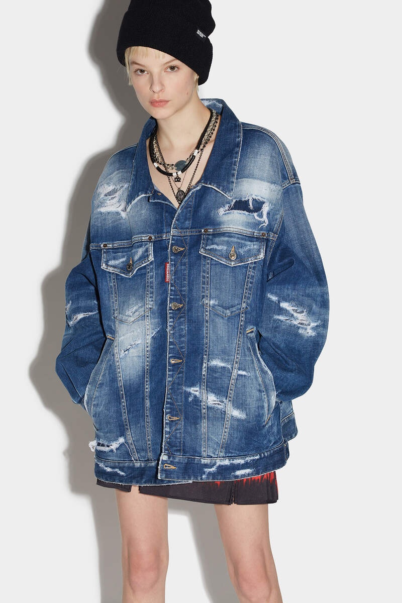 MEDIUM SLASH WASH OVER JEAN JACKET - 3