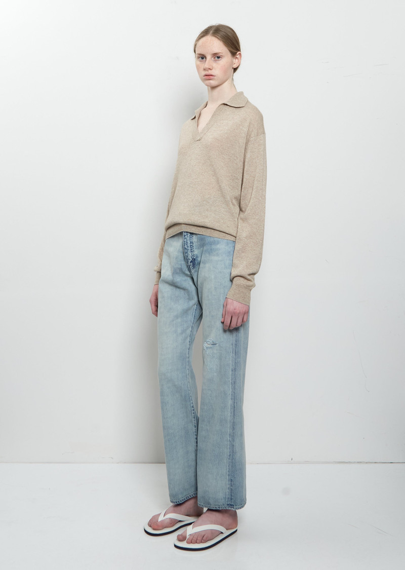 Faded Selvedge Light Denim Pants 4