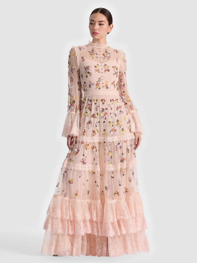 ALLEGRA EMBELLISHED LACE MAXI DRESS 6