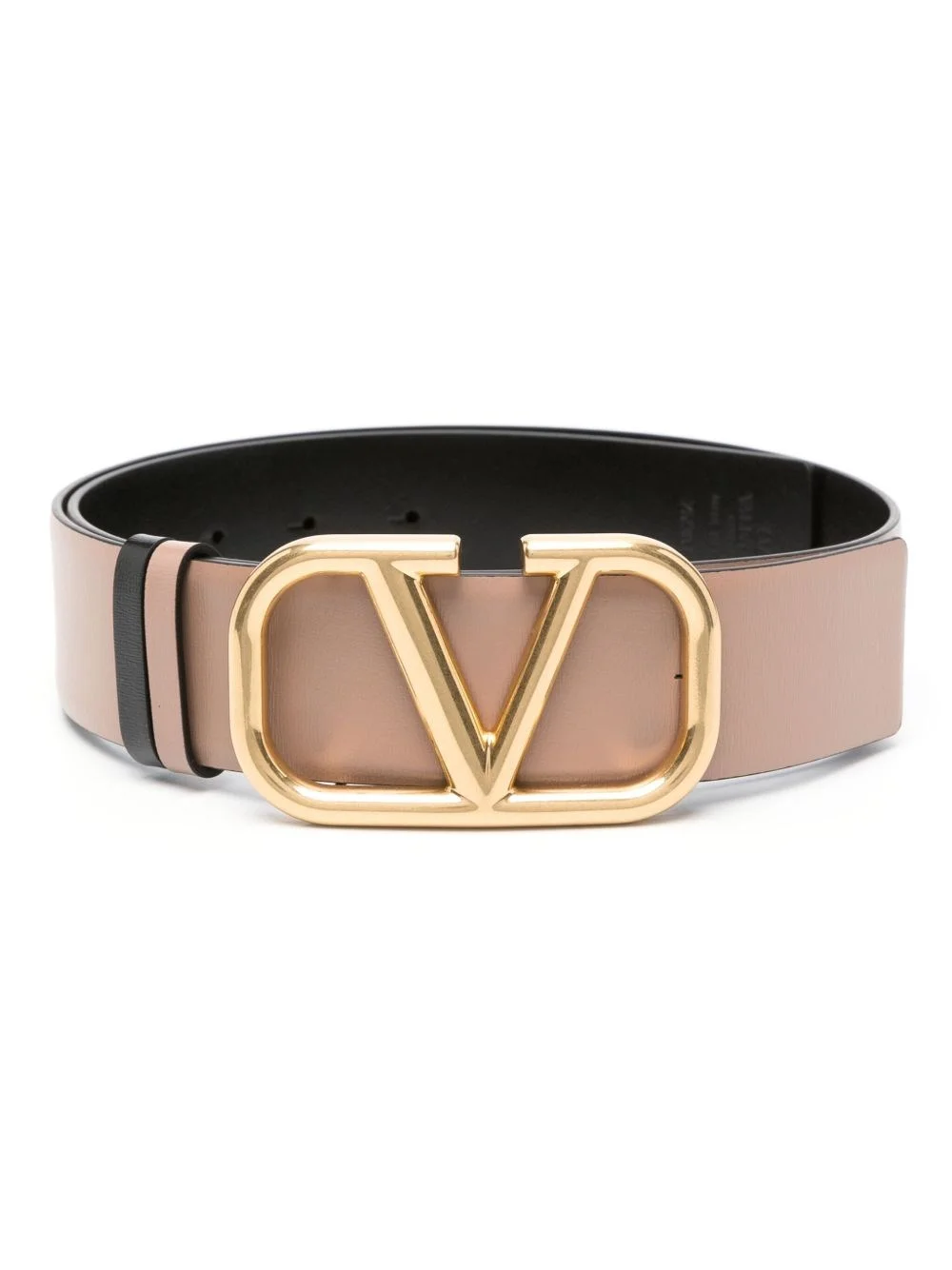 Leather reversible Vlogo belt - 1