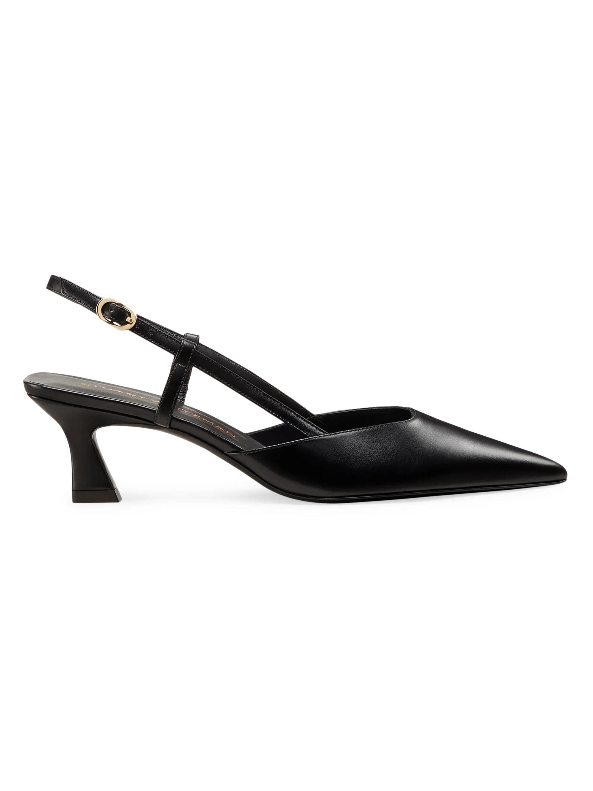 Women's Vinnie 50MM Leather Slingback Pumps - Black - 1