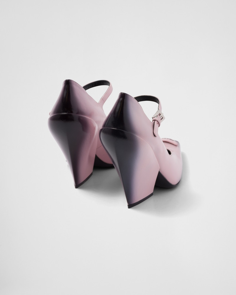 Brushed leather pumps 6