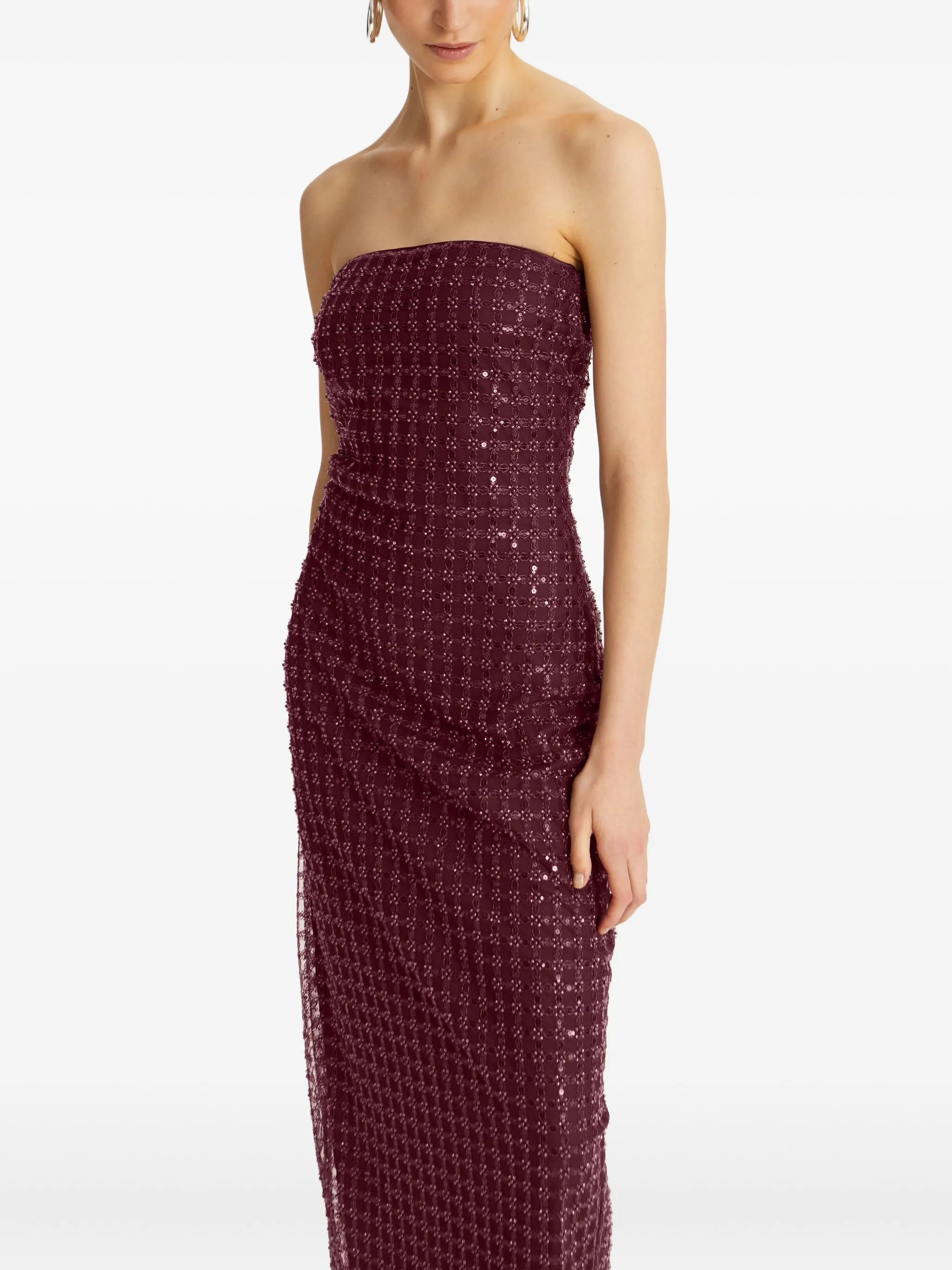 sequin-embellished maxi dress - 4