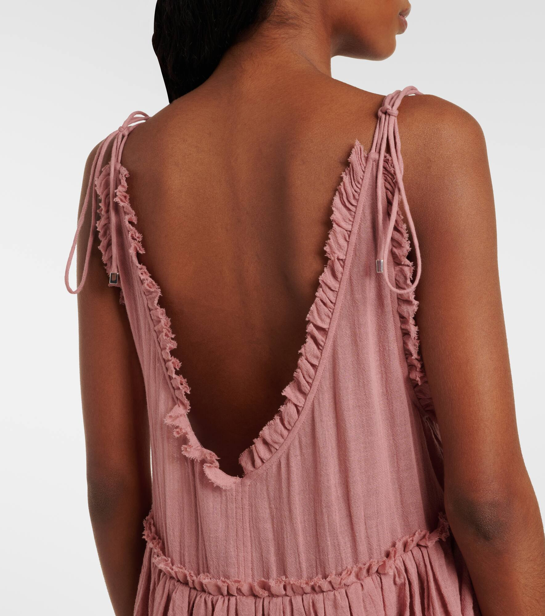 Ruffled cotton gauze minidress - 6