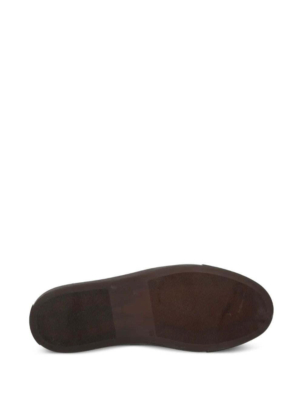 panelled leather sneakers - 5