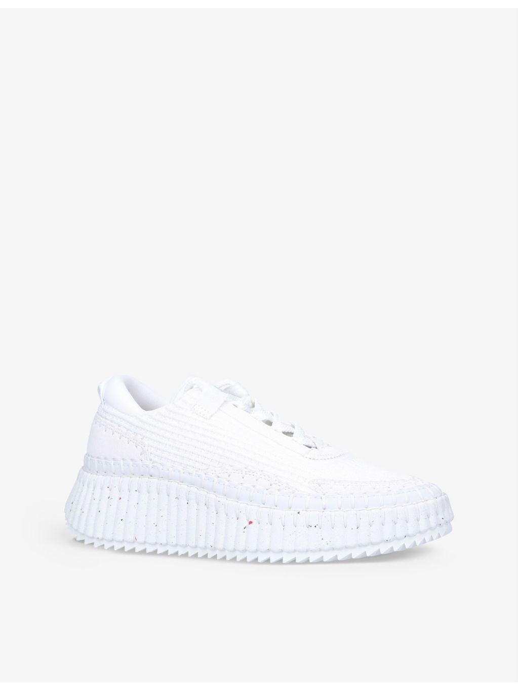 Nama embroidered suede and recycled mesh trainers - 3
