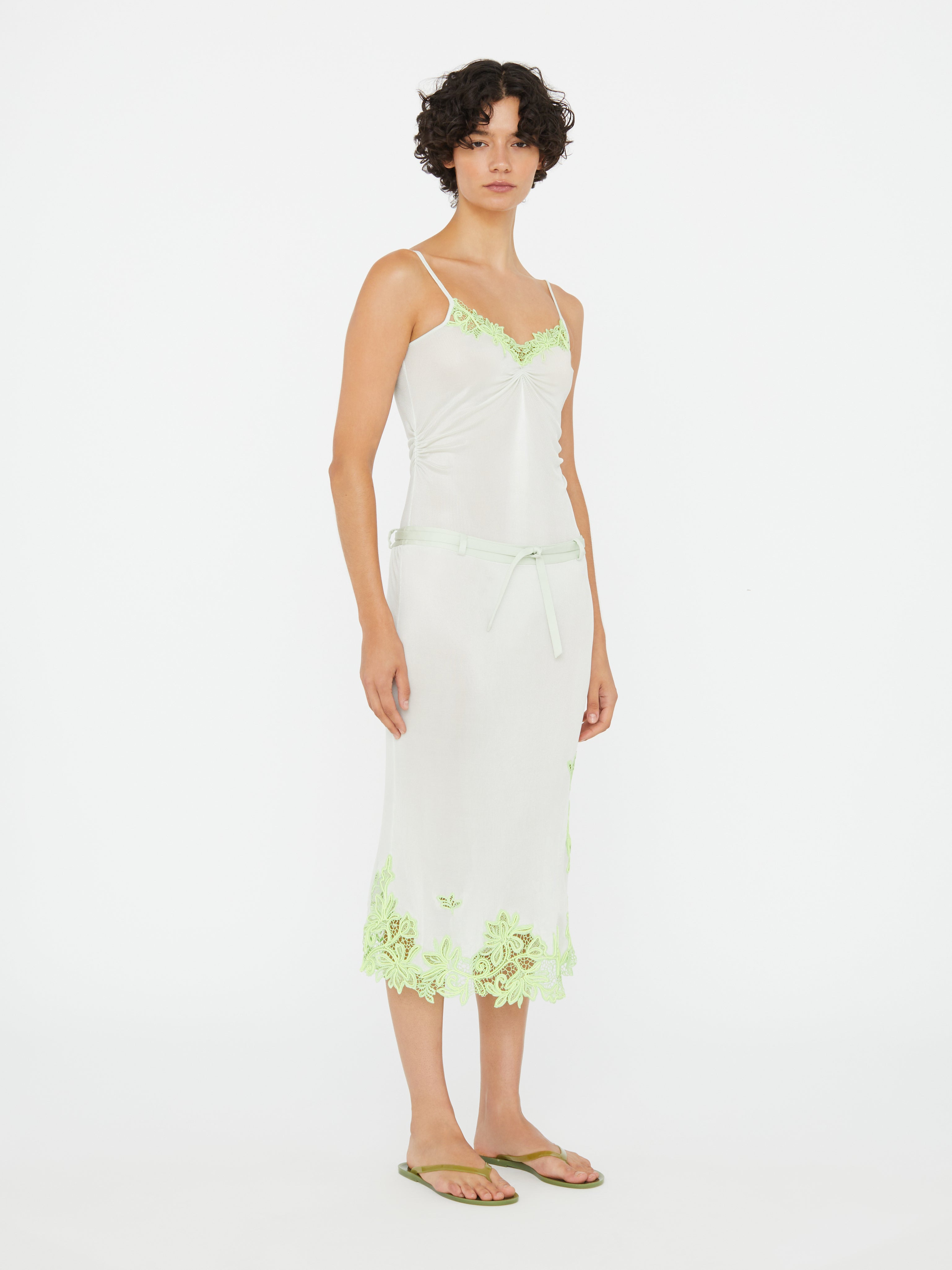 Hibiscus Embroidered Rib Bodysuit - 4