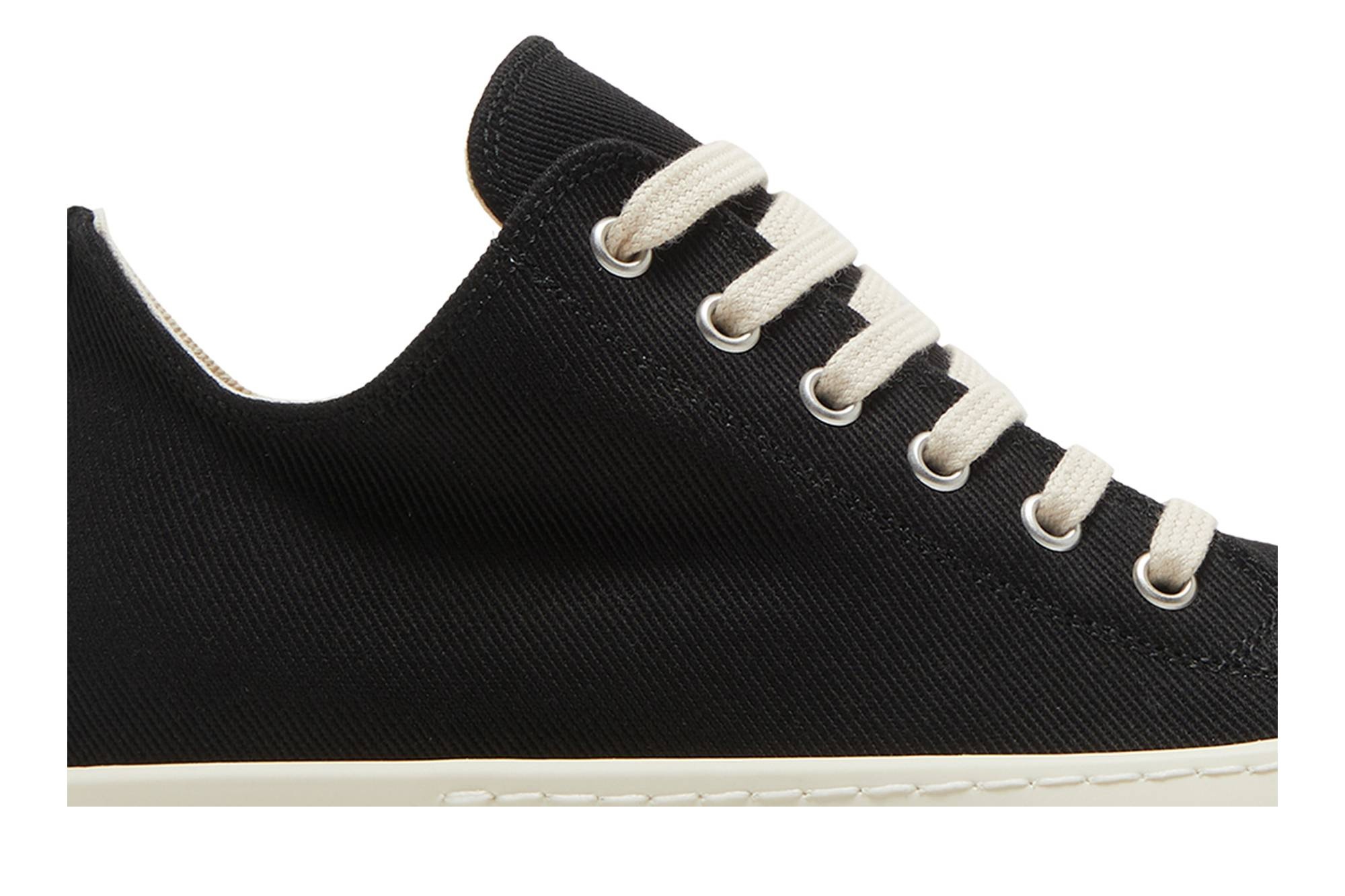 Rick Owens Wmns DRKSHDW Strobe Cotton Denim Low 'Black Milk' - 2