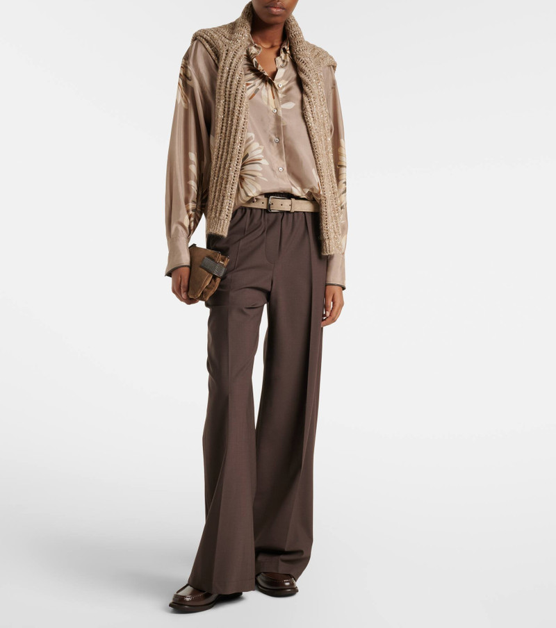 Brunello Cucinelli Floral silk shirt outlook
