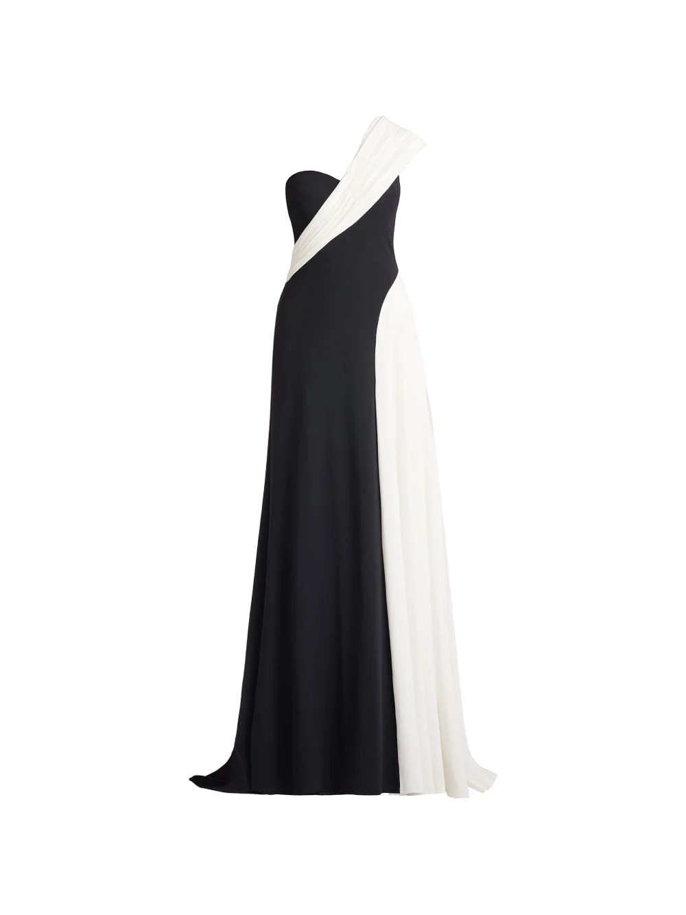 Belman one-shoulder draped gown dress - 1