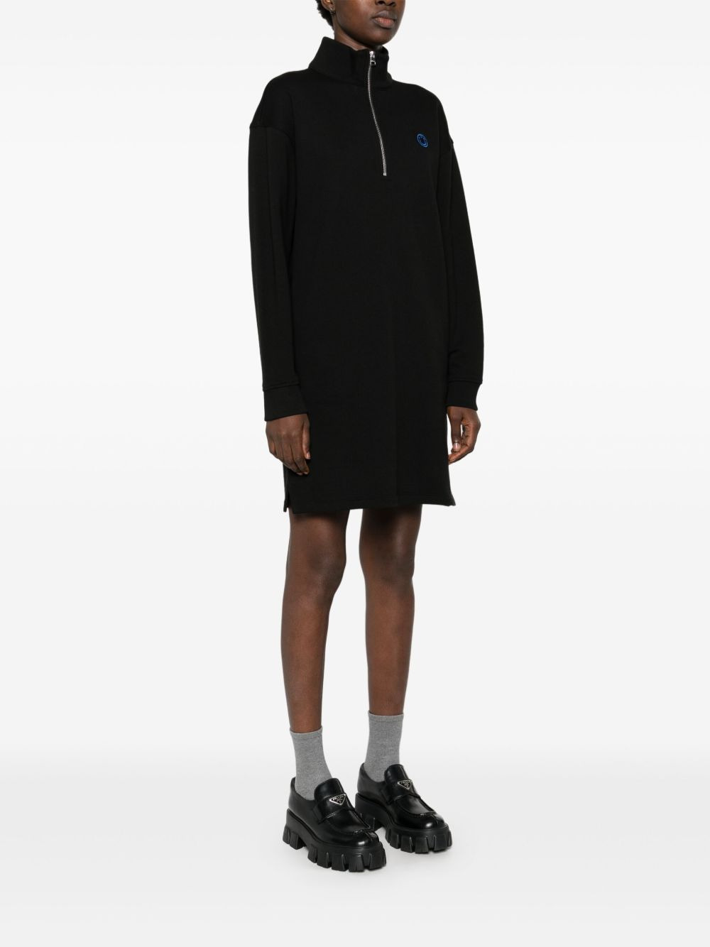 logo-patch jersey mini dress - 3