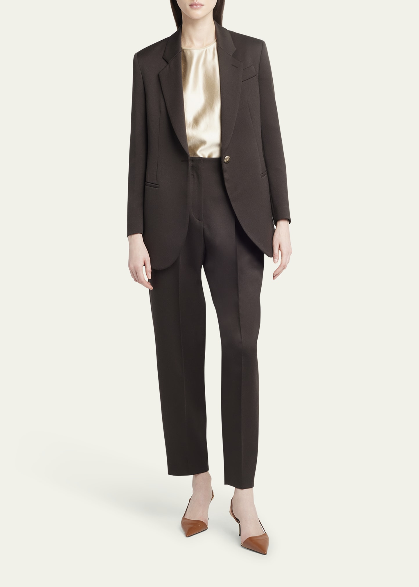 Virgin Wool Single-Breasted Blazer - 2