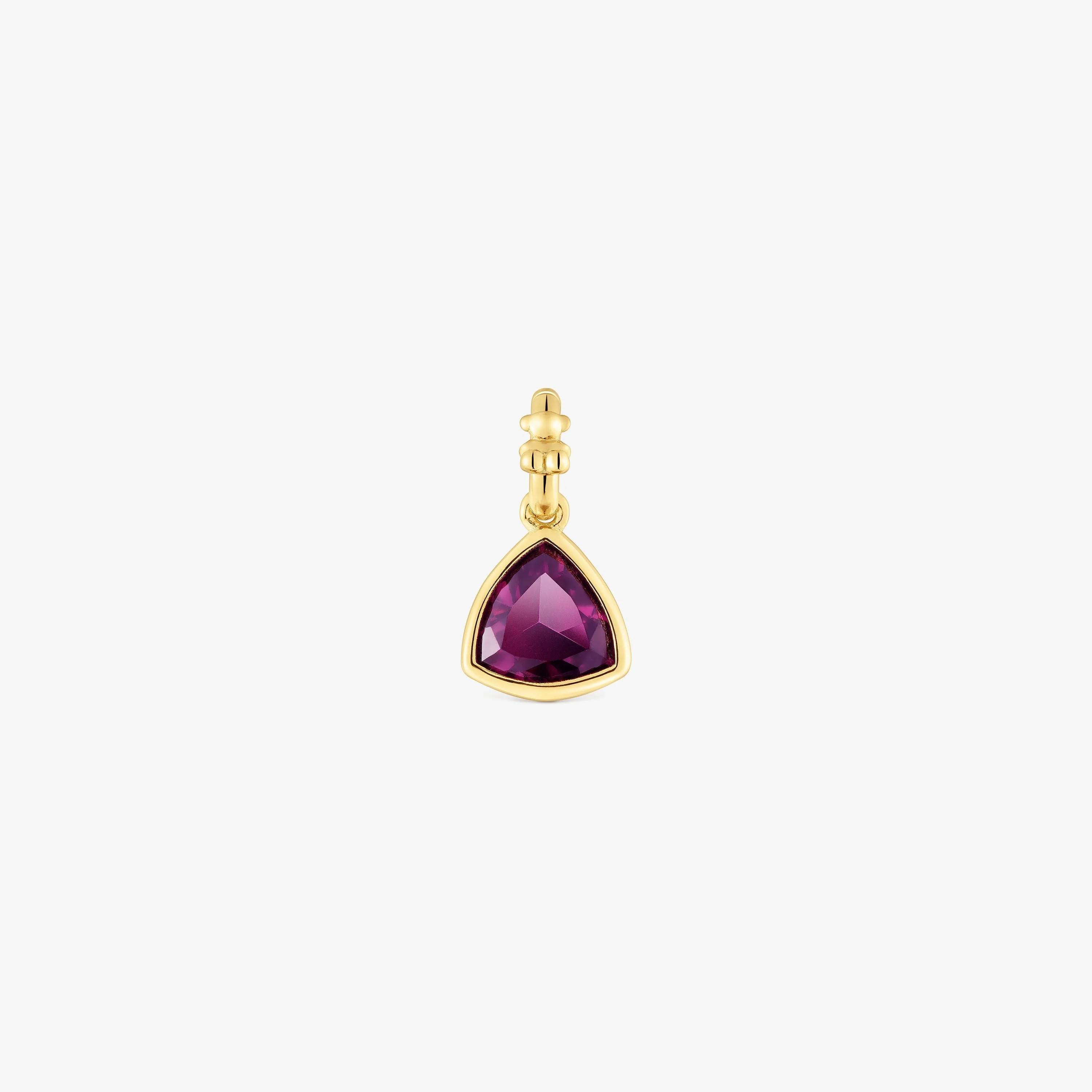 Small 18K gold vermeil Pendant with rhodolite Medallions - 1