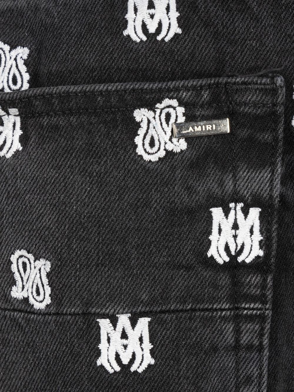 MA paisley-print straight-leg jeans - 3