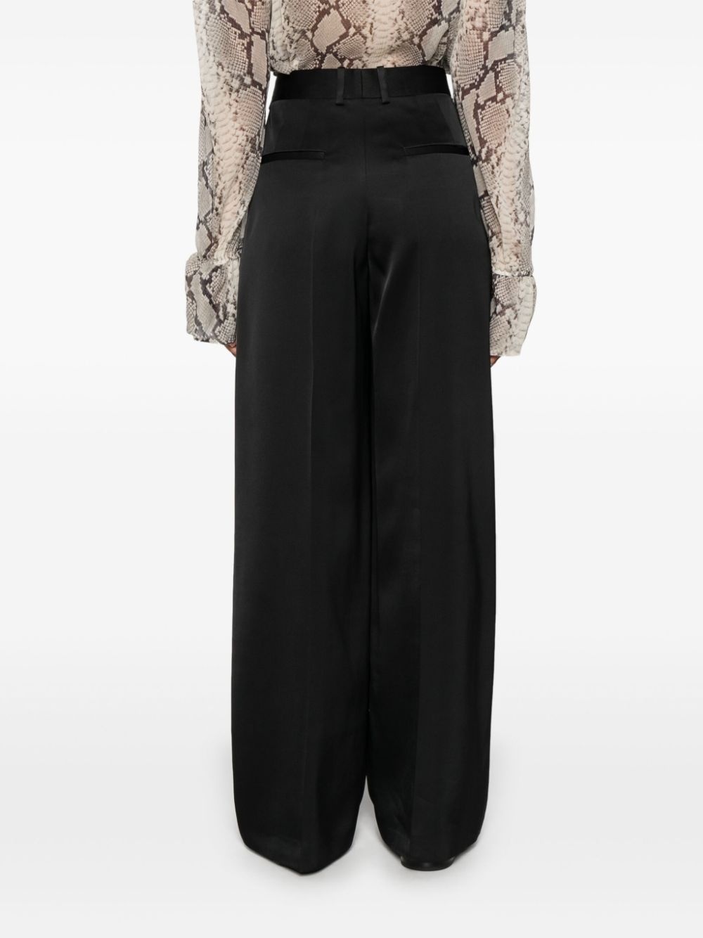pressed-crease palazzo pants - 4