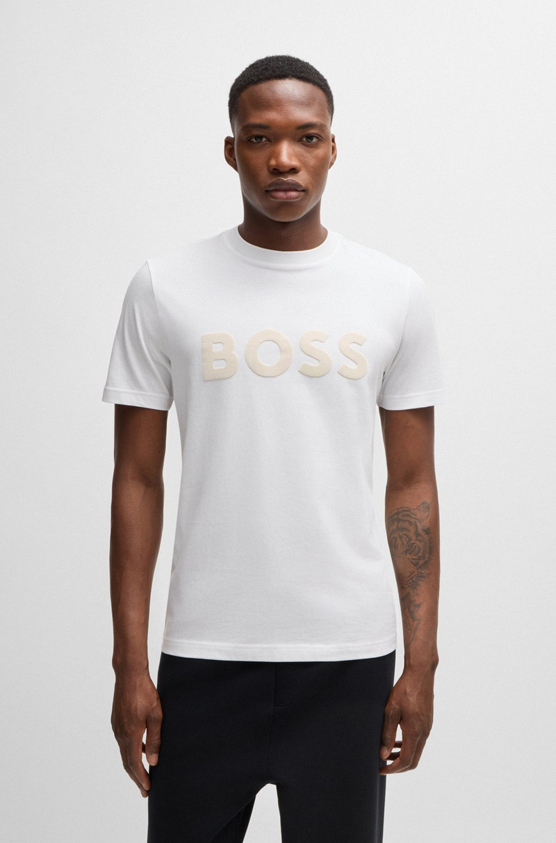 COTTON-JERSEY T-SHIRT WITH MIRROR-EFFECT LOGO PRINT 2