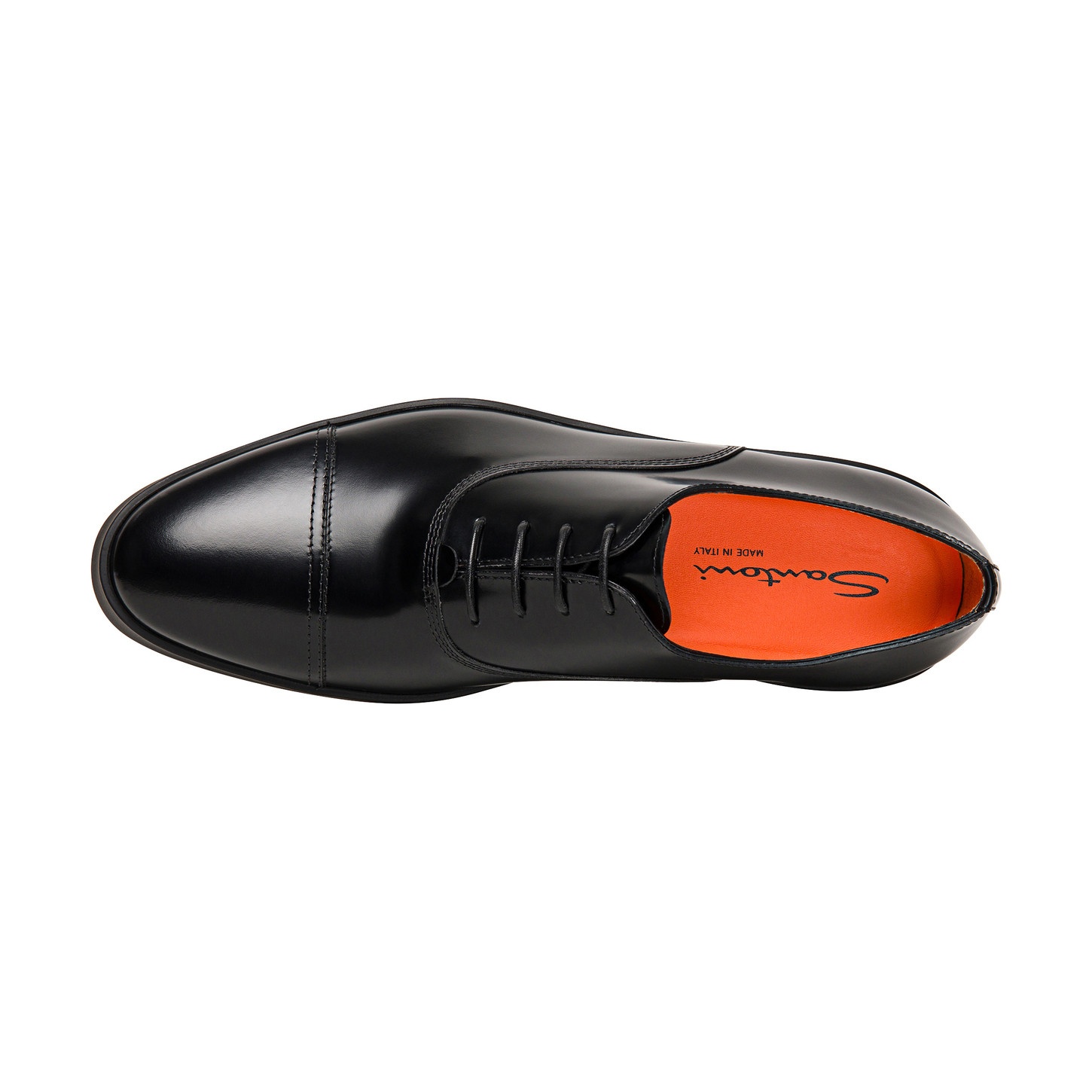 Men’s black shiny leather Derby shoe - 4