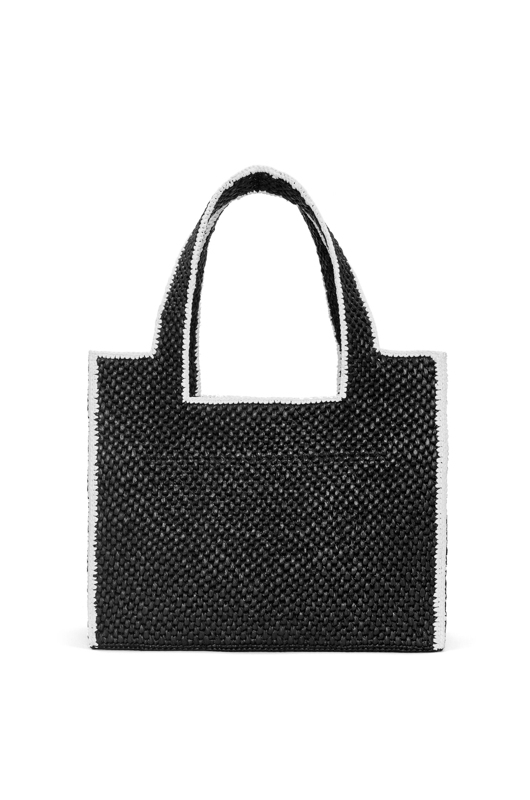 Large LOEWE Font Tote in raffia - 4