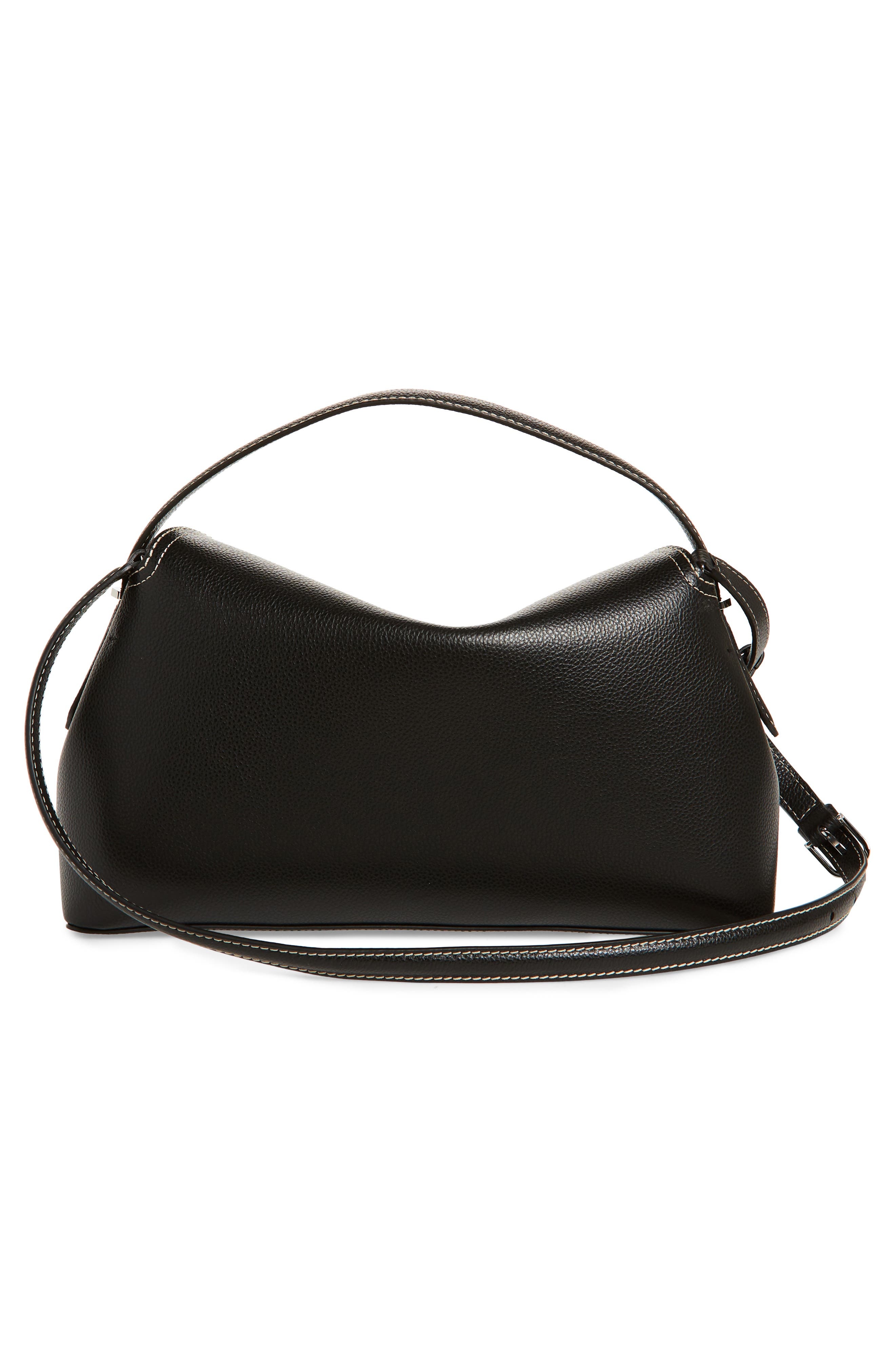 TOTEME T-Lock Curved Leather Shoulder Bag in Black 001 at Nordstrom - 5